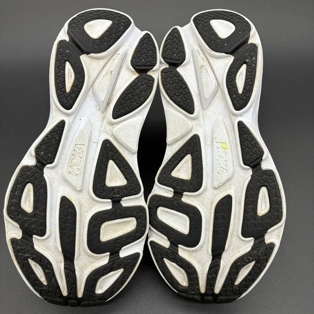 Hoka Bondi 8 Running Shoes Women's 9.5B Black White Cushioned Sneakers